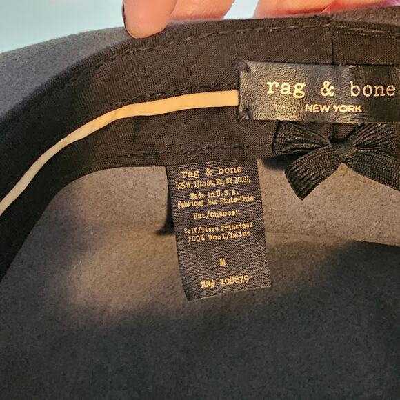 Rag & Bone Charcoal Gray Wool Fedora Hat Size Medium main image 4
